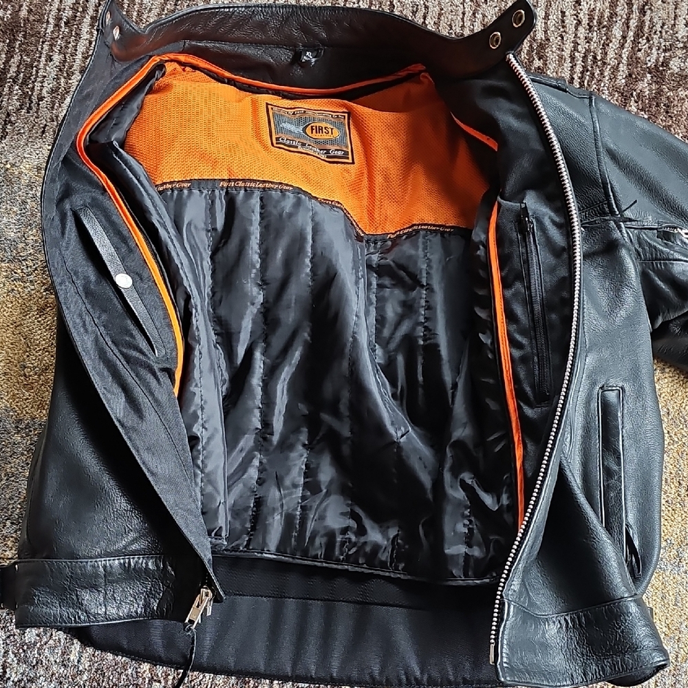 Leather Motorcycle Jacket - Picture 4 of 6
